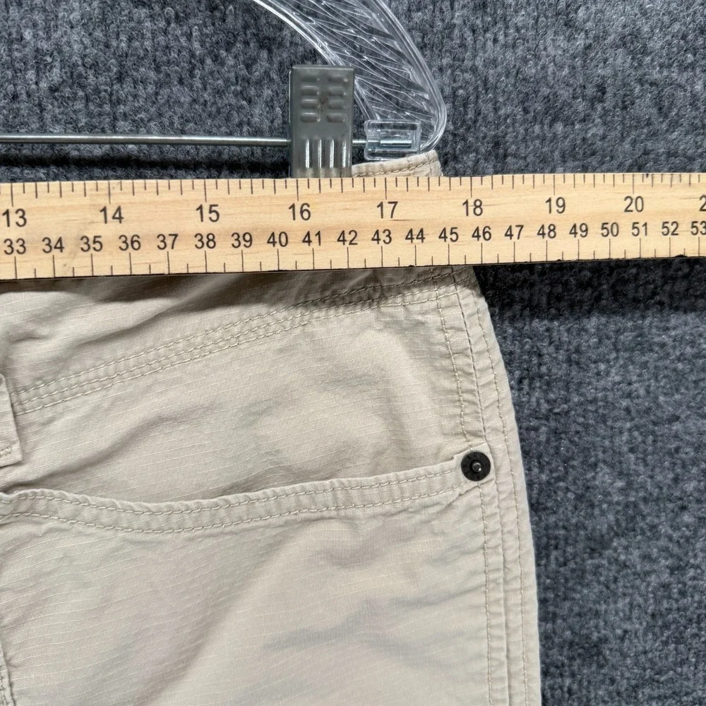 Eddie Bauer Womens Pants Petite 14 Cream Vashon Fit‎ Cargo Straight Crop Hiking